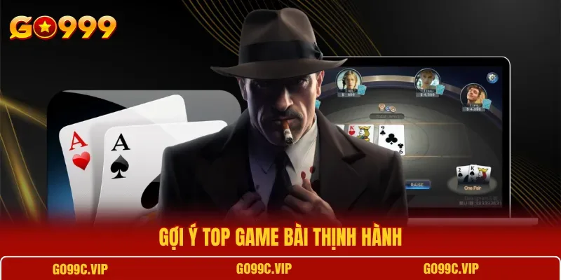Bàn chơi tiến lên và xì tố với các lá bài được chia trên sảnh game